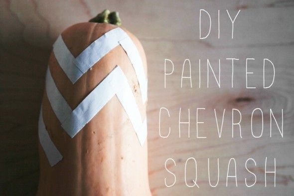 DIY Chevron Painted Squash
