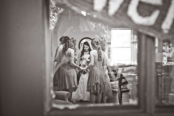 Bride Dressing in Farmhouse