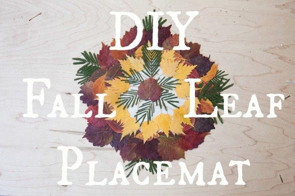 DIY Fall Leaf Placemat