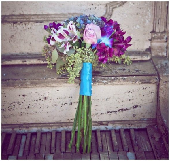 Purple & Blue Wedding Bouquet