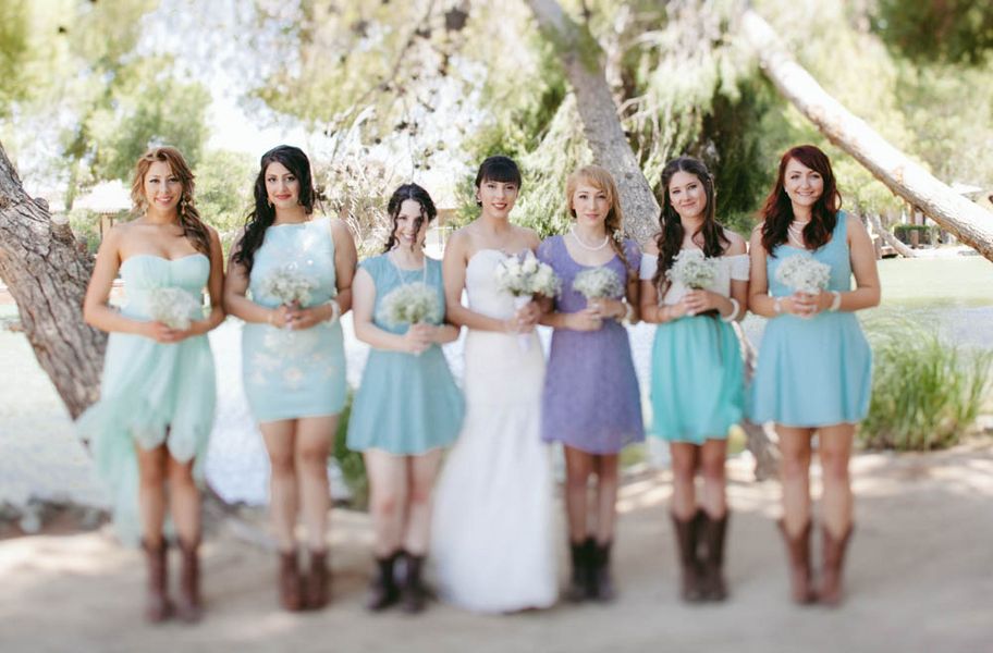 Cowboy Boots With Bridesmaid Dresses