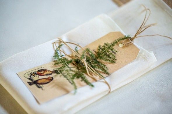 Rustic Wedding Napkin Details