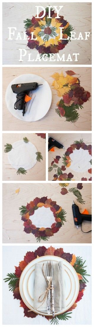DIY Leaf Placemat