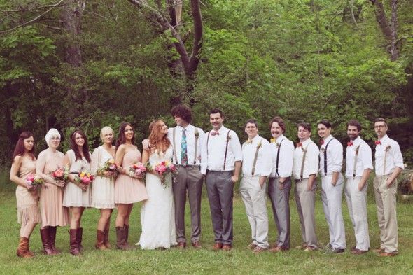 Vintage Style Wedding Party