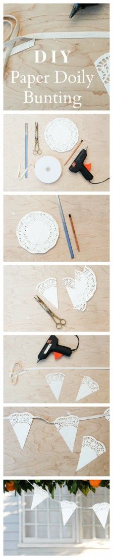 Step By Step: Paper Doily Bunting