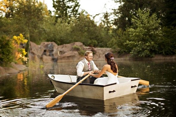 Bride & Groom In Boat