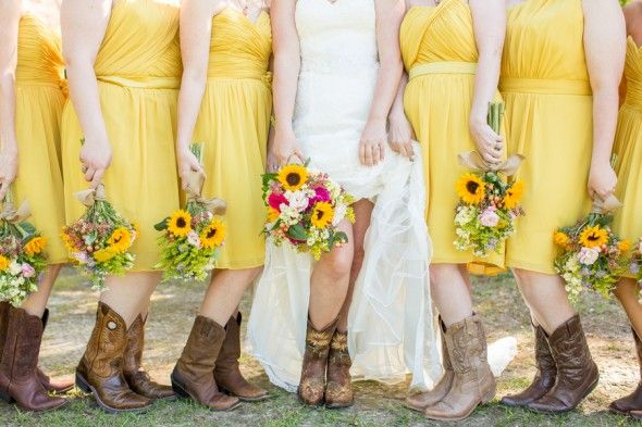 Bridesmaids In Cowboy Boots