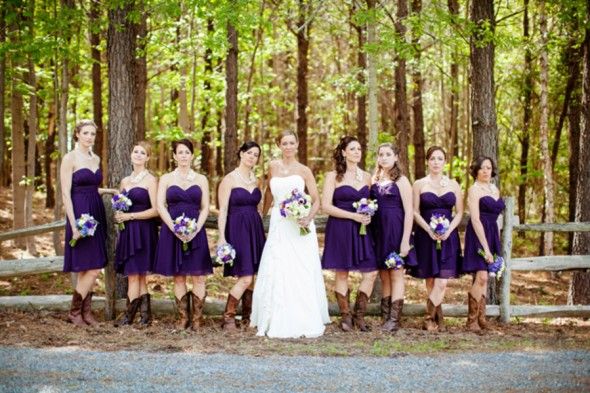 Purple Country Bridesmaid Dresses