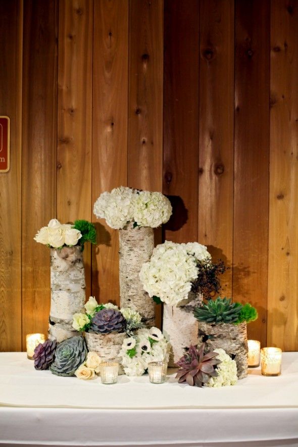 Birch Wedding Vases