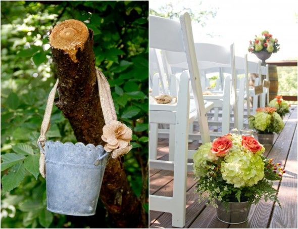 Rustic Wedding Flower Idea