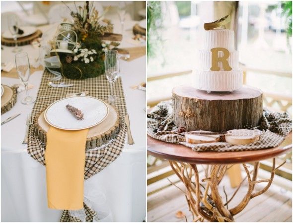 Lodge Rustic Wedding Table Decoration