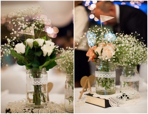 Mason Jar Wedding Flowers