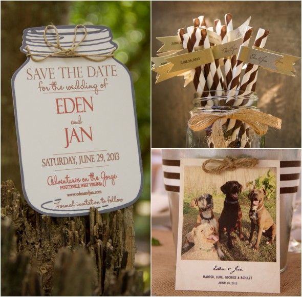 Mason Jar Wedding Save The Date
