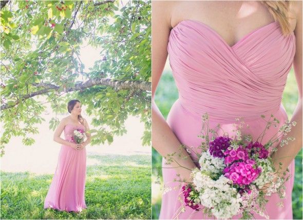 Pink Bridesmaid Gown