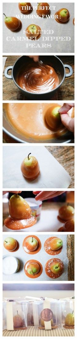 Step By Step : Salted Carmel Dipped Baby Pears