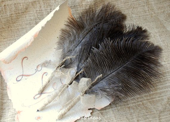 Wedding Guestbook Feather Quill