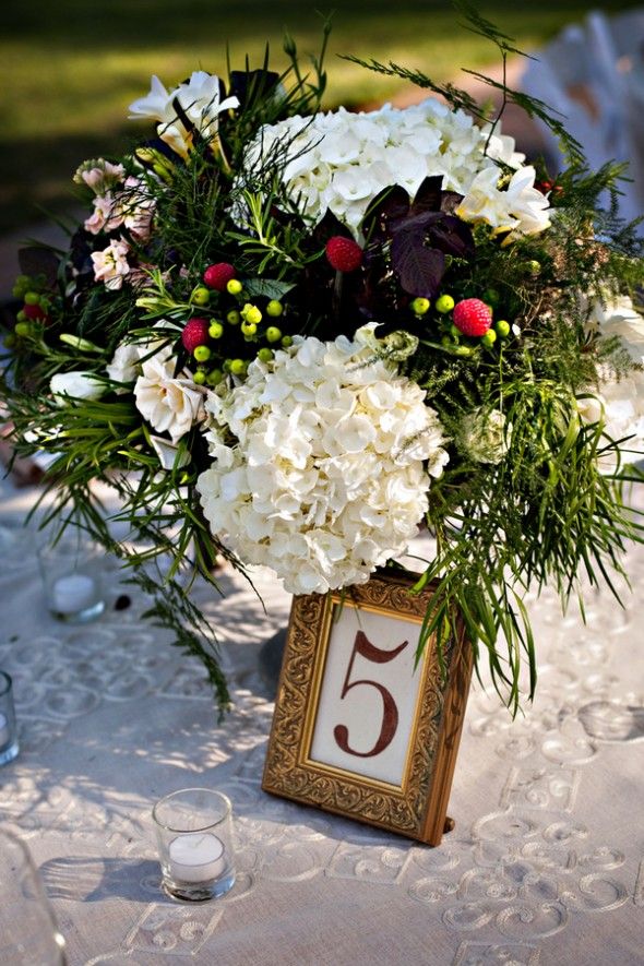 Country Wedding Table Number Ideas