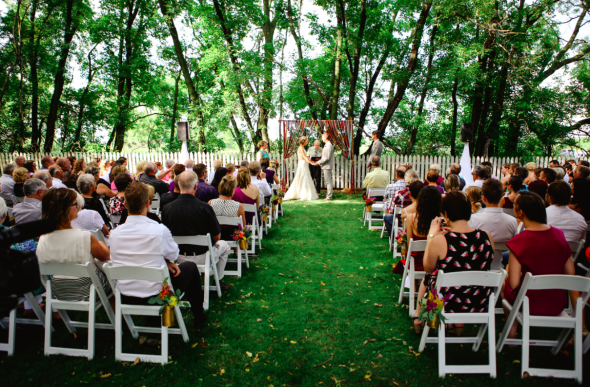 Backyard Style Wedding Ceremony