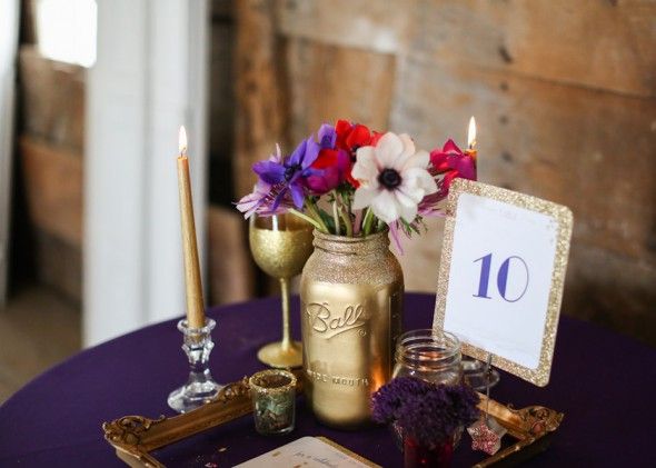 Purple Gold Wedding