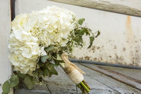 Burlap Wrapped Wedding Bouquet