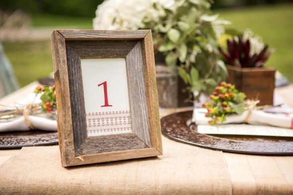 Wood Wedding Table Numbers