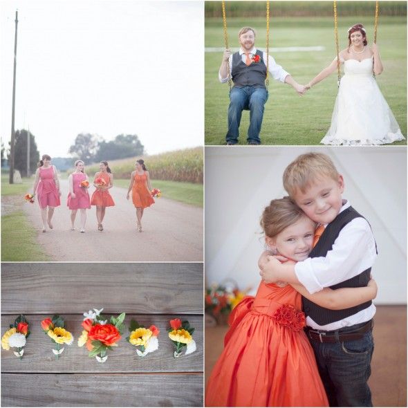 Bright Colored Country Wedding