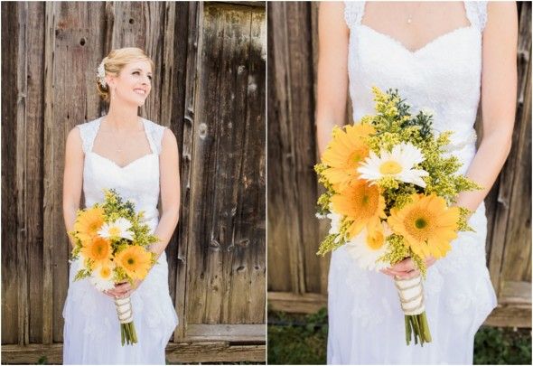 Country Wedding Bouquet Yellow
