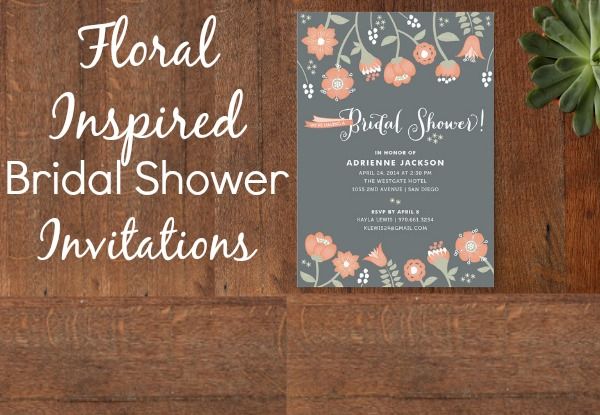 Floral Inspired Bridal Shower Invitations