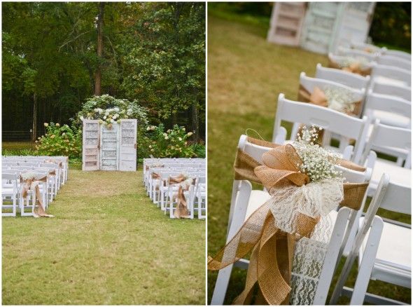 Outdoor Country Wedding Ceremony Decorations