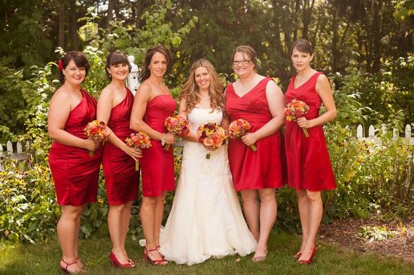 Red Country Bridesmaid Dresses