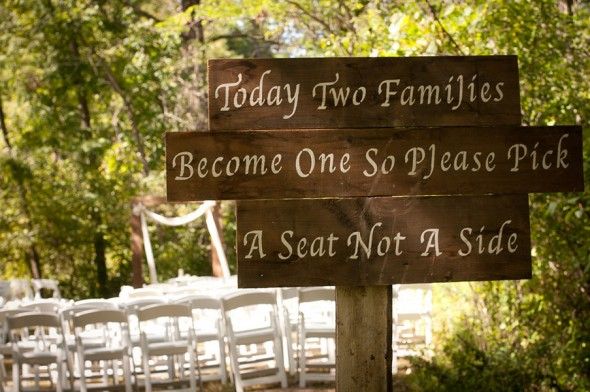 Two Families Become One Sign