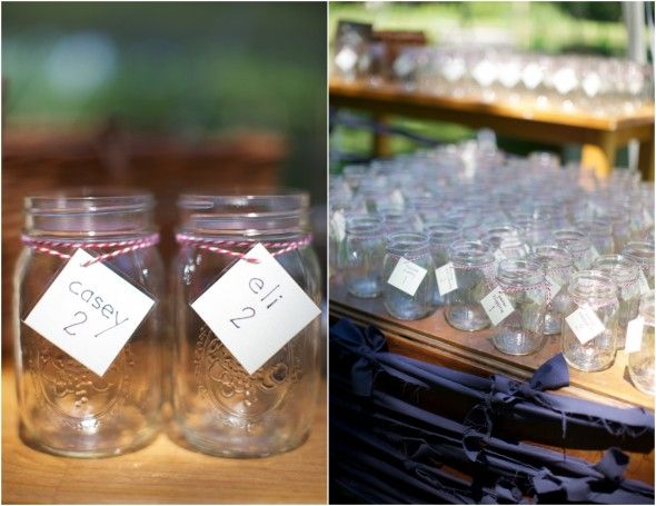 Mason Jar Wedding Drinks