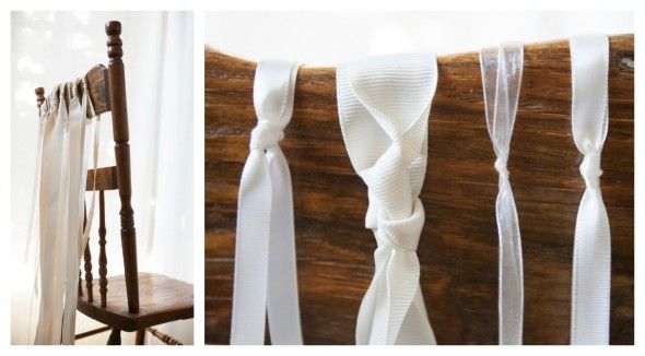 Tied Ribbon Wedding Chairs