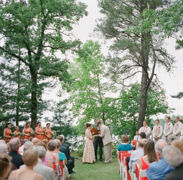Outdoor Lake Wedding Ceremony
