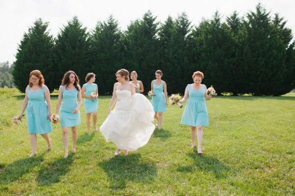 Blue Country Bridesmaid Dress