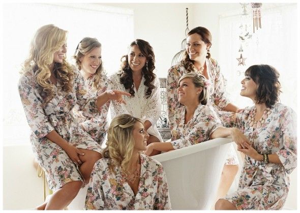 Floral Robes for Bridesmaids
