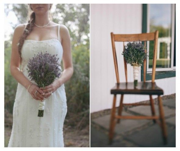 Simple Wedding Lavender Bouquet