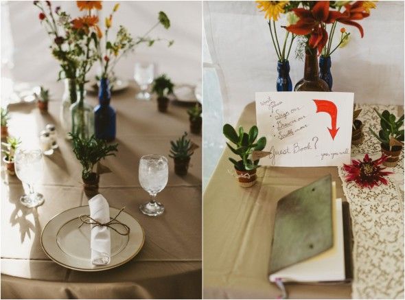Simple Rustic Wedding Table