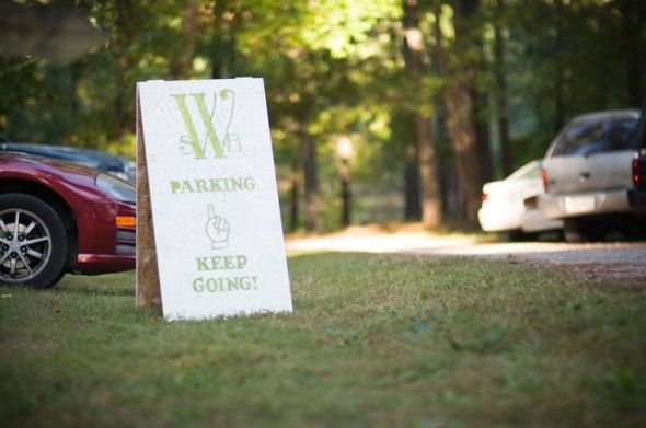 Wedding parking sign