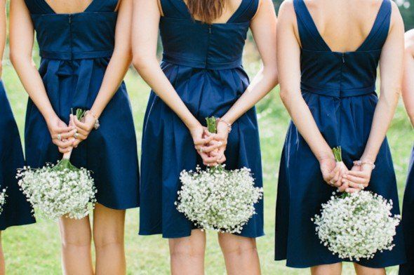 Navy Blue Wedding Bridesmaids Dresses