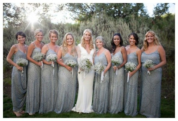 Embellished Bridesmaids Dresses