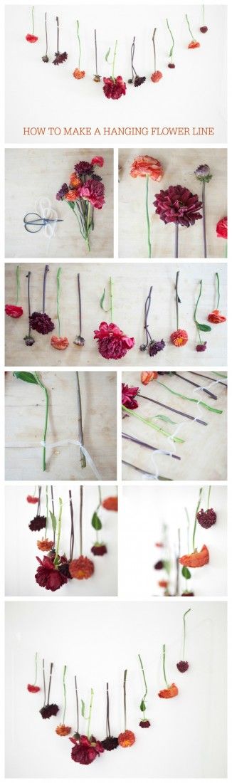 How To Make A Hanging Floral Line 