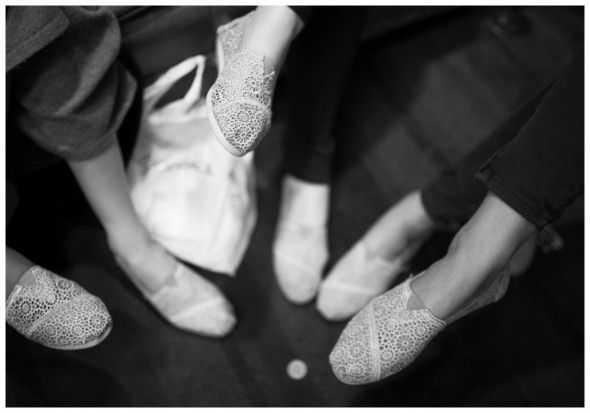 Lace Toms for the Bridesmaids
