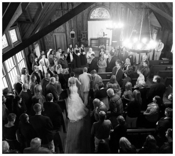 vintage wedding chapel ceremony