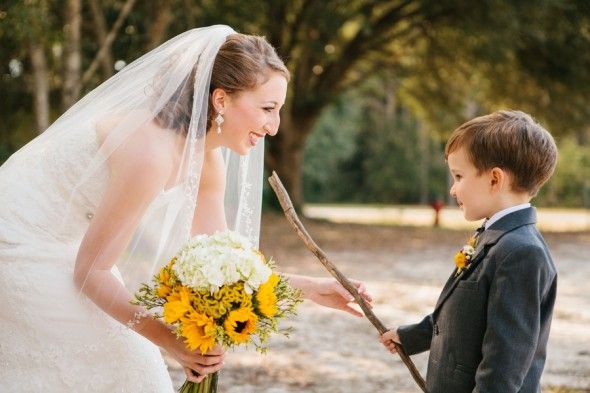 Southern Wedding Bride and Ring Bearer