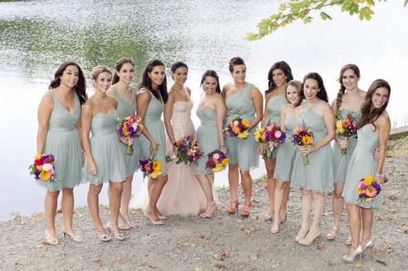 Farm wedding bridesmaids