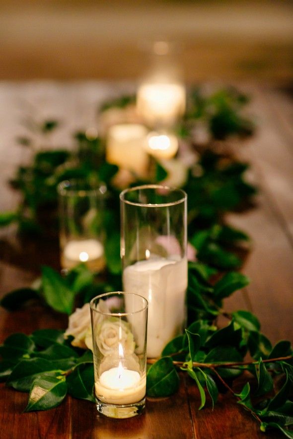 Candles On Wedding Table