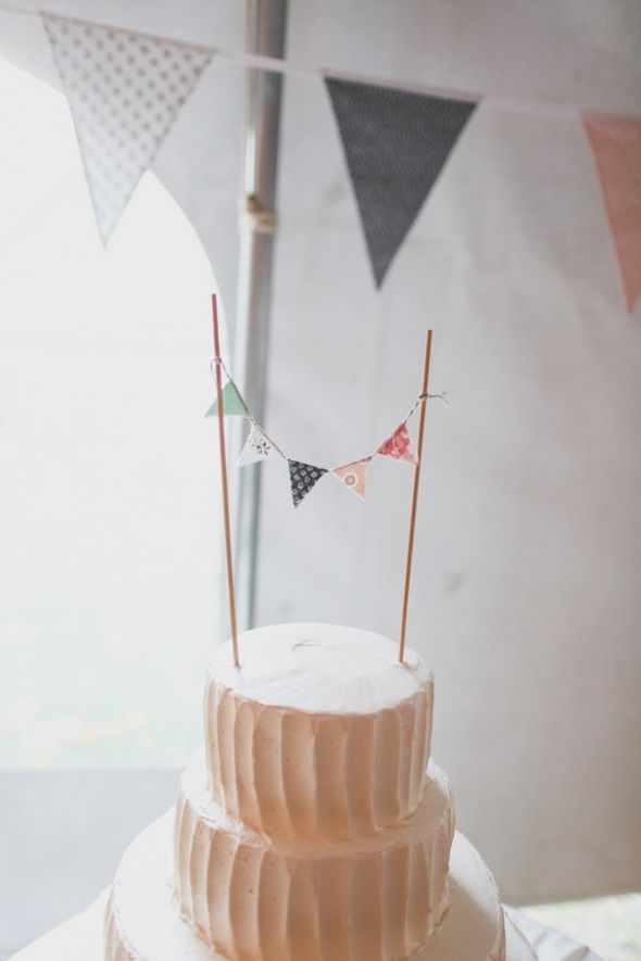 Flag Bunting Wedding Cake