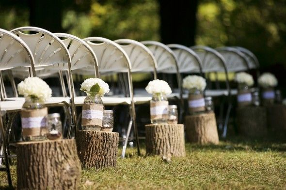 Tree Stumps For Wedding Ceremony