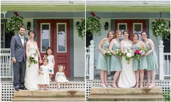 Barn Wedding Bridesmaids and Flowergirls